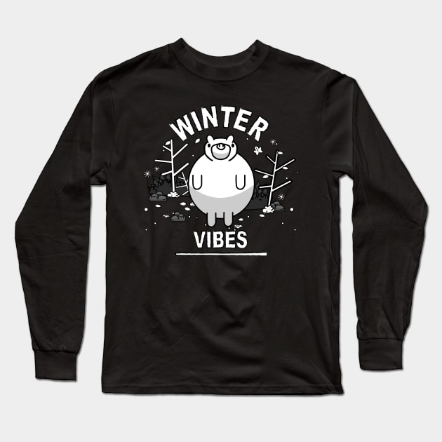 Winter Vibes Bear Love- Winter Walk Season Long Sleeve T-Shirt by mrbitdot